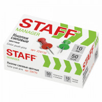 Кнопки силовые 50 шт цветные Staff