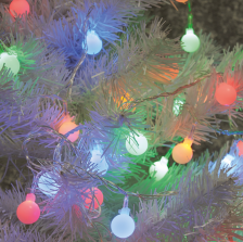 Гирлянда линейная шарики 40 LED мульти длина 4 м батарейки 3хАА IP20 шнур 0,5 м CL556