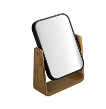 Зеркало настольное косметическое бамбук/черное 75814
