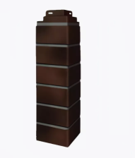 Угол наружный к цоколю FineBer Кирпич клинкерный 3D коричнево-черный (10)