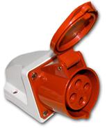 Розетка 113 16А 2Р+Е 220В IP44 стационарная