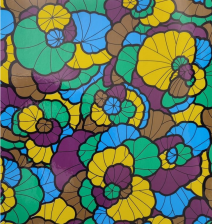 Пленка Hongda самоклеющаяся 9001 0,45х8м витражная цветы