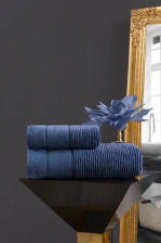 Полотенце люкс в полоску VAROL Размер: 50х90, Цвет: Синий