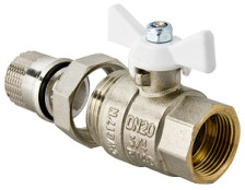 Кран шаровый для воды 1/2" с америк белая бабочка VALTEC VT.227