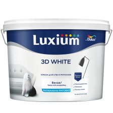 Краска 3D для стен и потолков экстра-белая/ослепит белая (5л) Dulux / Luxium