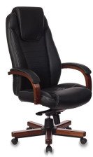 Кресло Бюрократ KE-1023WALNUT (экокожа, черный)