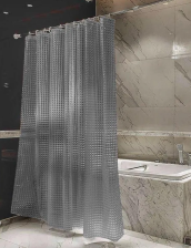 Штора для ванной комнаты 180х180см 3D-эффект SweetSun Sguare СЕРАЯ 3D SQ GY