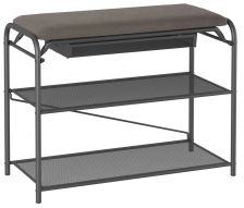 Подставка для обуви "Гранада 23В_НБК" с сиденьем и ящиком нубук Графит