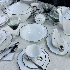 Сервиз обеденный 30 пр LENARDI Magnolia Silver фарфор 205-603