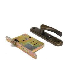 Замок врезной Зенит с ручкой ЗВ9-4-2 (бронза) (375)