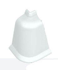 Угол внешн пласт белый блеск KORNER