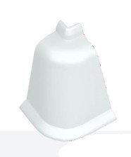 Угол внешн пласт белый блеск KORNER