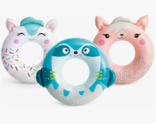 Круг надувной 84-91см Милые зверята от 8 лет 59266 Intex