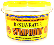 Лак-антисептик RESTAVRATOR глянцевый (0,9л) SYMPHONY