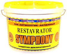 Лак-антисептик RESTAVRATOR глянцевый (0,9л) SYMPHONY