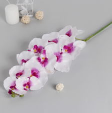 Цветок искуственный Орхидея 95см лиловая/белая FM-7-327