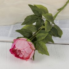 Цветы искусственные Крупный пион 9х70см розовый 1516240