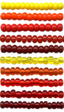 Бисер круглый 3 10/0 5 г Gamma оранжево-красный (C180) Чехия