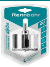 Коронка алмазная по керамограниту 68ммхМ14 сухой рез Rennbohr Alpha XT 776068