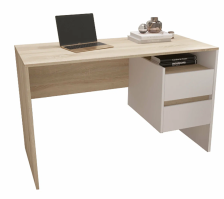 Стол компьютерный №9 Дуб сонома/Белый