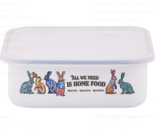 Лоток эмалированный 1,0 л Зайцы TM Appetite 01-2507п/4