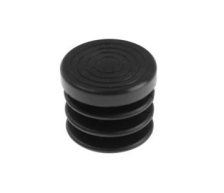 Заглушка D=25 внутренняя черная пластиковая