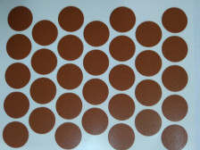 Заглушка самоклеящаяся d=18 вишня простая 32 шт