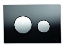 Панель для инсталляции накладная TECEloop стекло черное, клавиши хром глянцевый