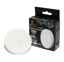 Лампа светодиодная GX53 12W(920lm) 4000K 4K 73x27 матовая, пластик алюминий IC-драйвер 2гВАШЕ СИЯТЕЛЬСТВО (М)