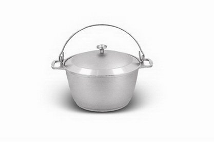 Котел походный алюминиевый с крышкой и ручкой 10л кп100