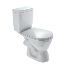 Унитаз Компакт Лира Люкс белый с сиденьем микролифт, с арм