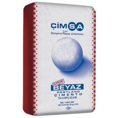 Цемент белый Cimsa EN 197-1 CEM I 52.5R 50кг
