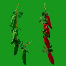 Муляж Перец в связке зеленый