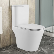 Унитаз Компакт БЕРТОН  AZ-6093 белый, безободковый, микролифт, Торнадо Скрытое AZARIO