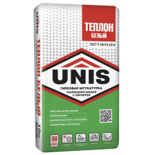 Штукатурка гипсовая белая теплоизоляционная "Юнис-Теплон" (15кг)