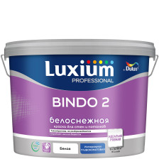 Краска Bindo 2 Prof белая глубокоматовая для потолков (9л) Dulux / Luxium