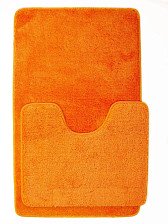 Комплект ковриков для ванной комнаты AQUA-PRIME Be'Maks 2 шт 50х80/40х50см 178 18мм (оранжевый) 
