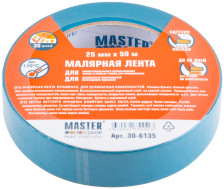 Лента малярная 25мм х 50м бумажная для деликатных поверхностей MASTER COLOR 30-6135