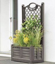 Горшок Цветник с шпалерой 80х42,5 Н150см кофе