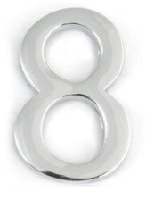 Цифра самоклеящаяся металл Apecs DN-01-8-Z-CR хром