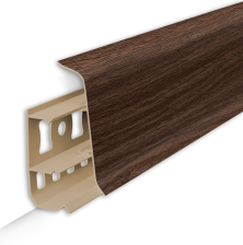 Плинтус Идеал Деконика с кабель-каналом орех 2,2 м 55 мм