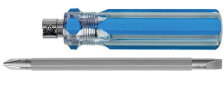 Отвертка двухсторонняя PH2/SL6 6х70мм пластиковая ручка MOS 56206М