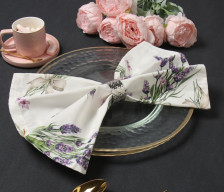 Набор салфеток с кольцами саржа Lavender 40х40 см 4 шт Этель
