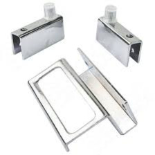 Комплект для стеклянной двери ZS9008/50 хром матовый с ручками