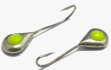 Мормышка металлическая LUMICOM паяная №31 с фосфорной каплей крючок №8 200715