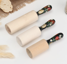 Толкушка деревянная Ягодка 23 см микс хохлома 1318917