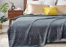 Плед велсофт Aura 008-AUR темно-серый Cleo Размер: 180х200