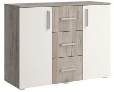 Комод 1 ящик 3 двери Фиеста New (1200) Кашемир/Дуб крафт серый