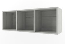 Полка НьюТон Грэй 3 куба Белый лофт