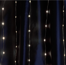 Гирлянда - занавес Водопад 230V 200 LED 2х2м 5000K IP20 сет шнур 3м CL26 48596
